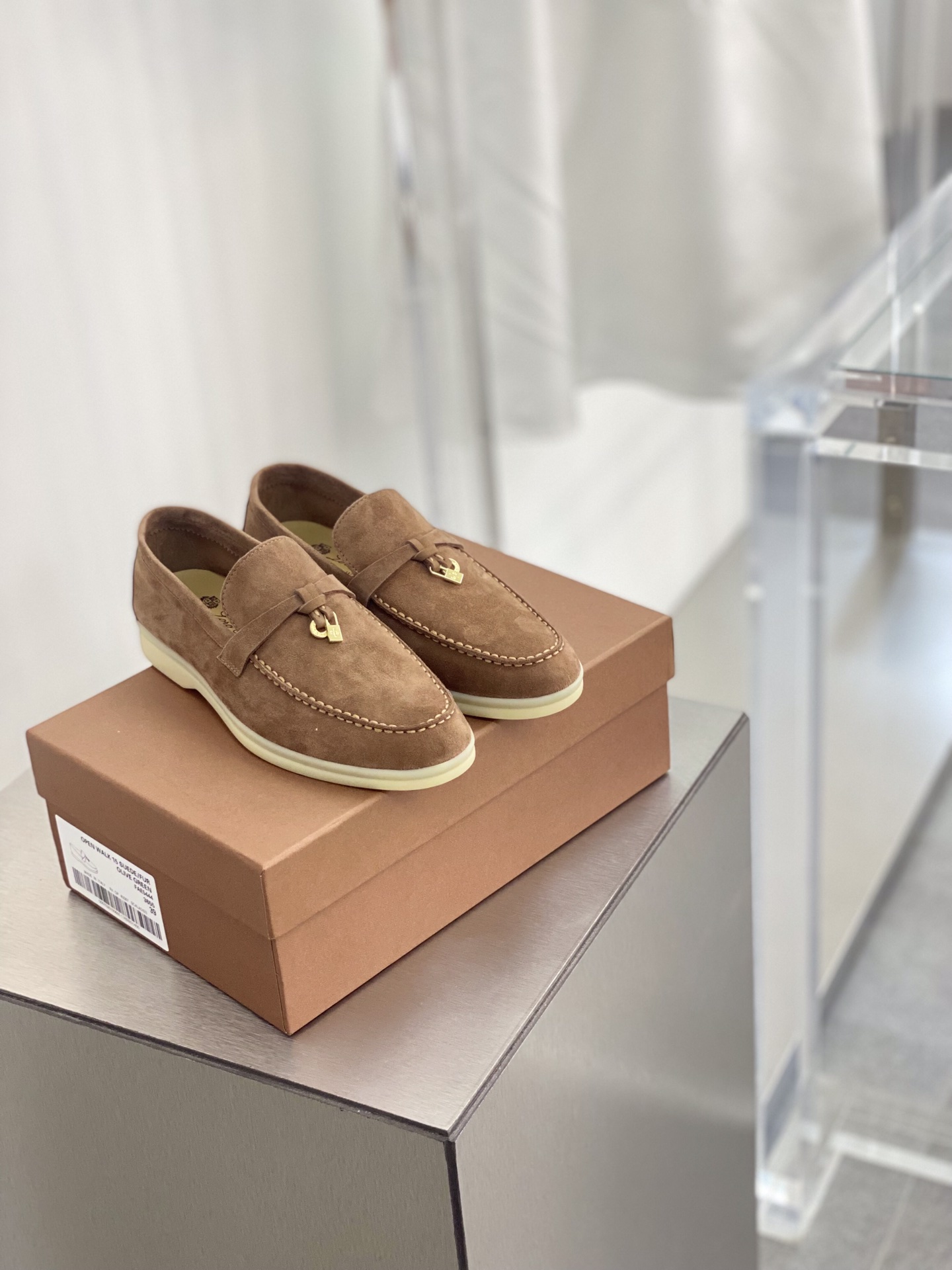 Loro Piana Summer Charms Walk Loafers Saddle Brown For Women – FAE5444 E424 - Image 14