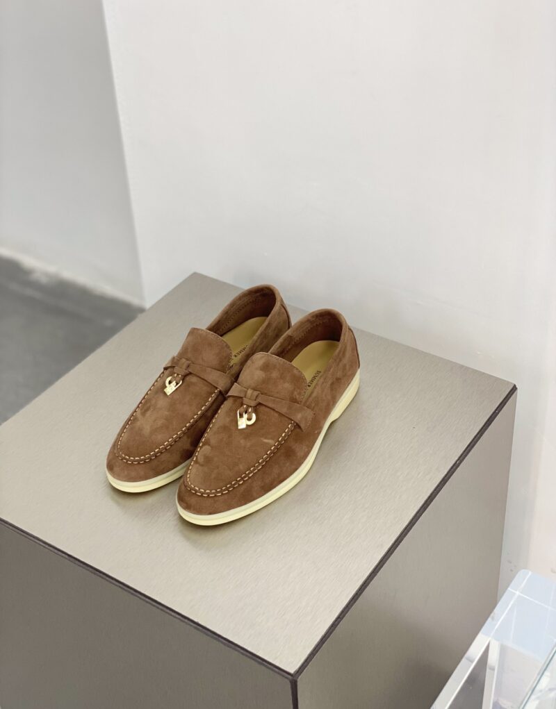 Loro Piana Summer Charms Walk Loafers Saddle Brown For Women – FAE5444 E424 - Image 6