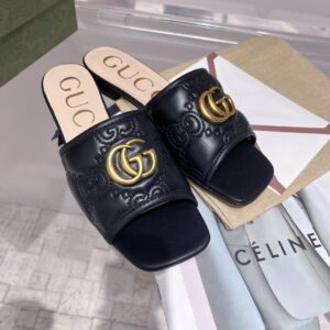 Gucci Women’s Slide Sandal With Double G Black For Women GG – 38 EU – 7 Us – 24 Cm – 9.44 In