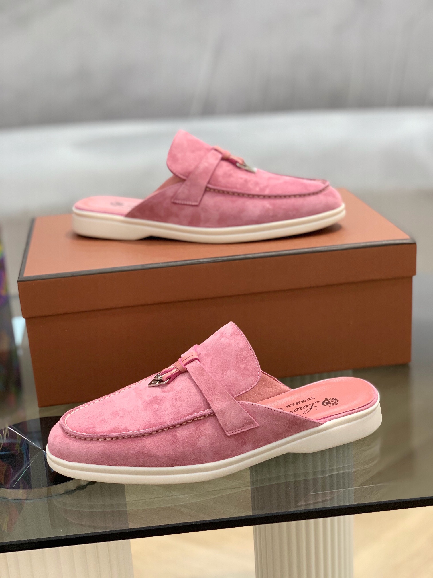 Loro Piana Babouche Charms Walk Loafers Wild Mauve For Women – FAI1543 30F4 - Image 12