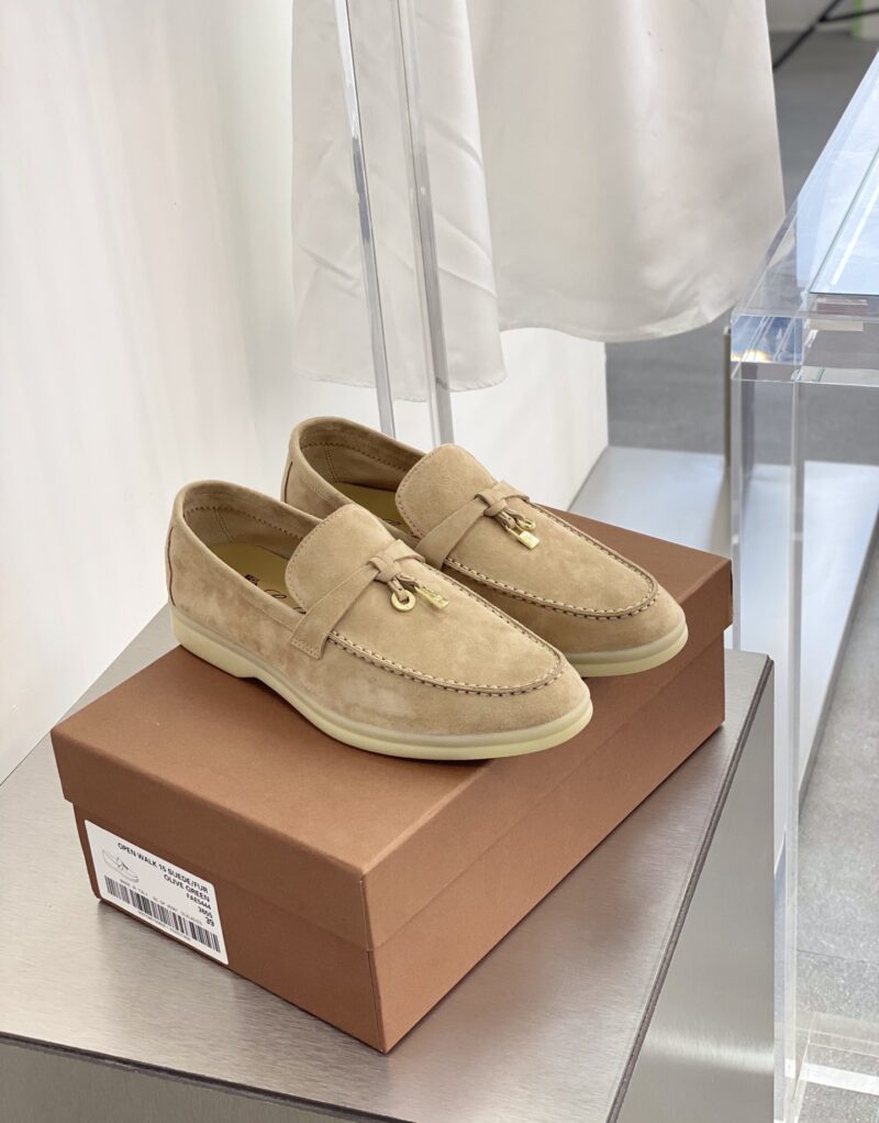 Loro Piana Summer Charms Walk Loafers Sandstone For Women – FAE5444 D044 - Image 5