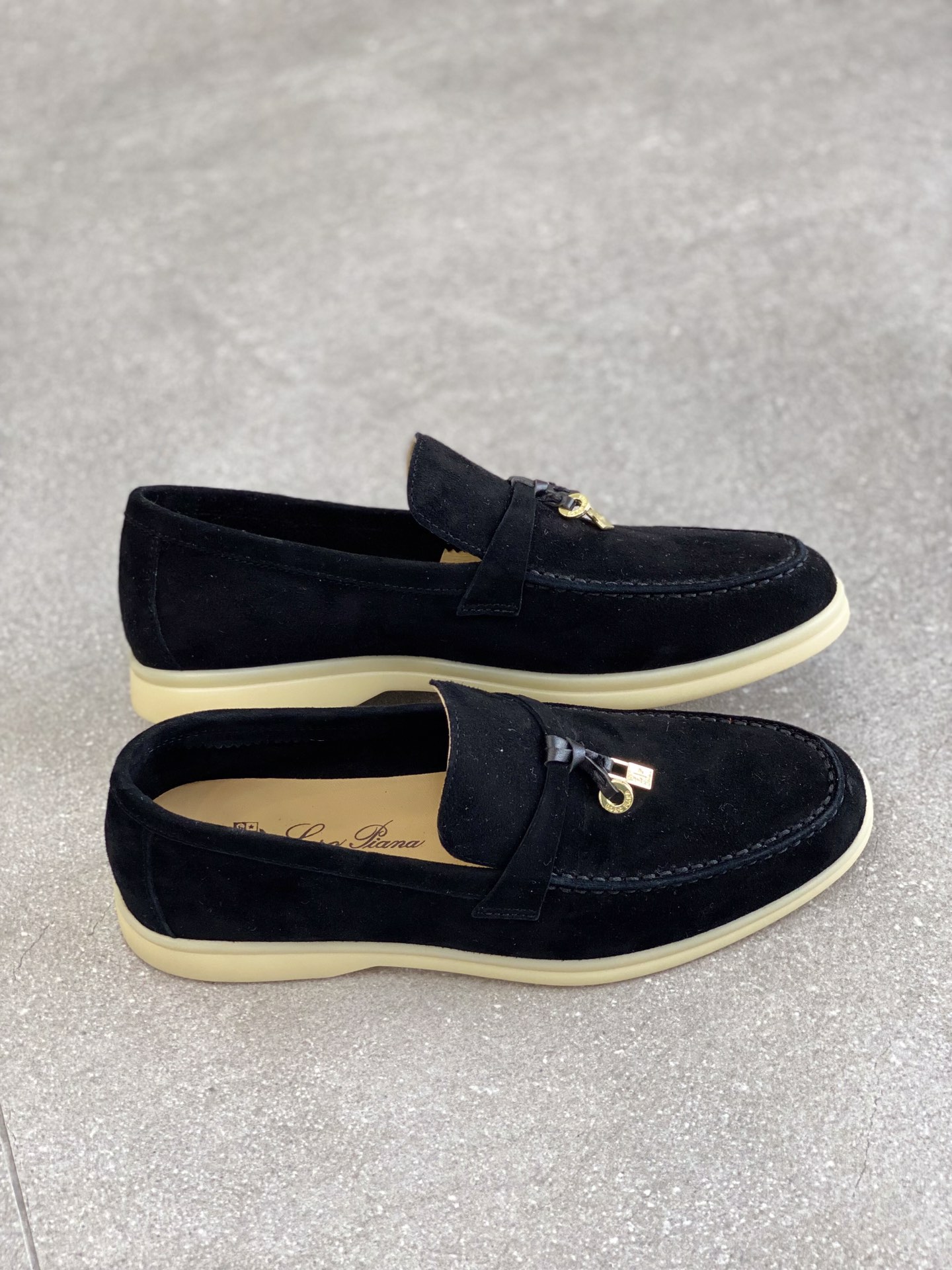 Loro Piana Summer Charms Walk Loafers Caviar For Women – FAE5444 MB97 - Image 14