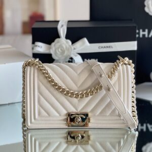 [True-to-ORIGINAL] Chanel Medium Classic Flap Bag 25cm White For Women A67086