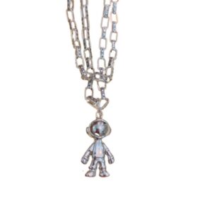 Louis Vuitton Asronaut Necklace Silver For Women