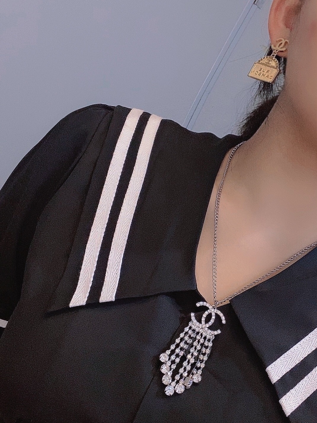 Chanel Bag Shape Earrings Gold For Women - Image 5