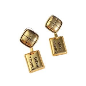 Chanel Big-Name Earrings Gold For Women
