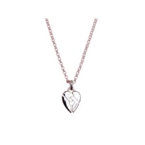 Gucci Broken Heart Necklace Silver Tone For Women
