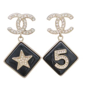 Chanel Card Earrings Black For Women