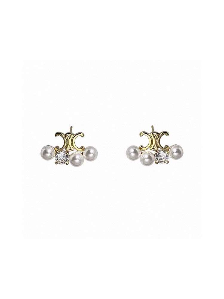 Celine Pearl Earrings Gold For Women - Image 5