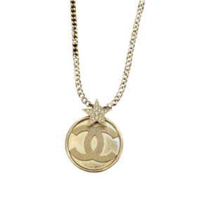 Chanel CC Circle Necklace Gold For Women