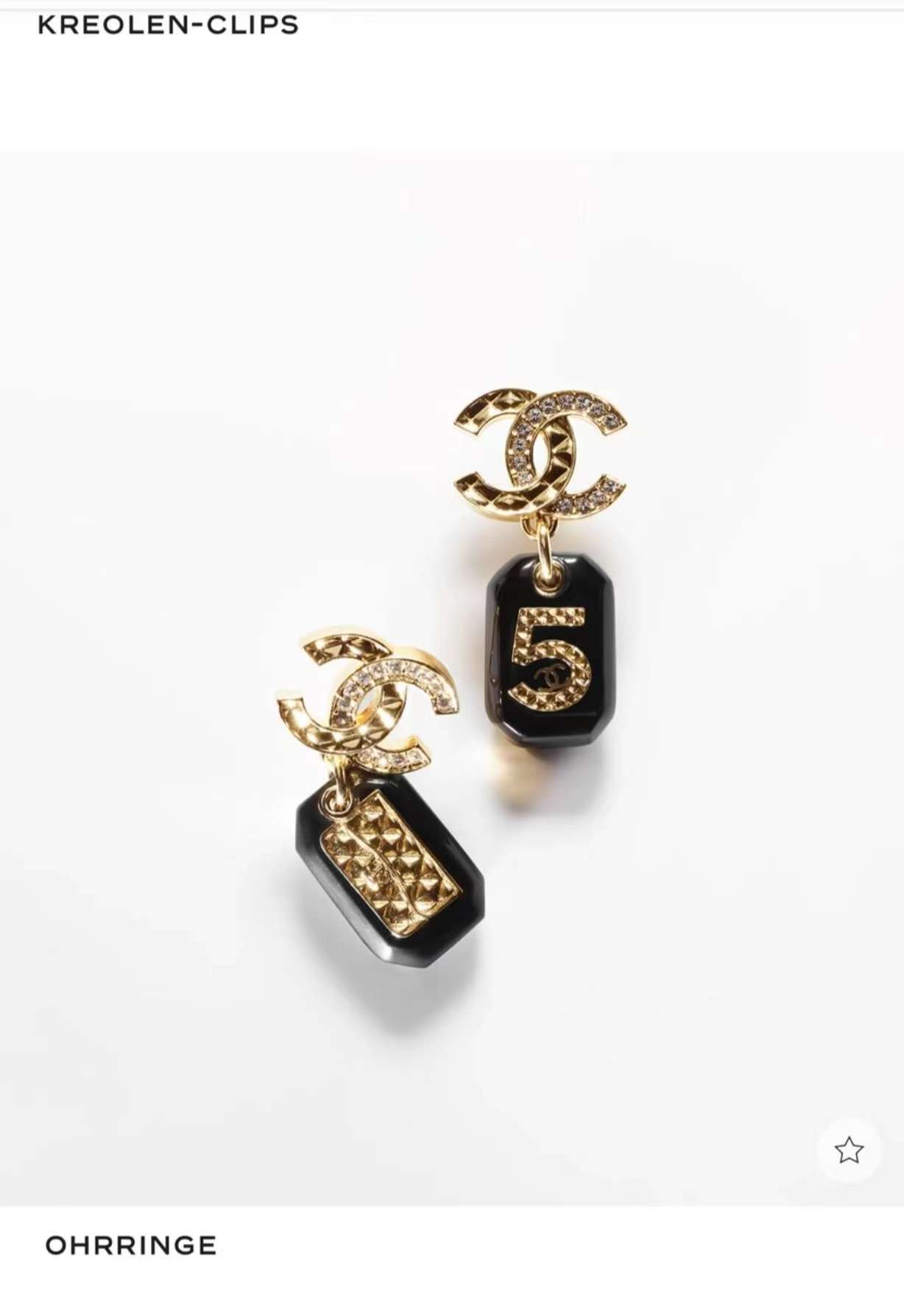 Chanel Crystal Tassel Square Earrings Black For Women - Image 6