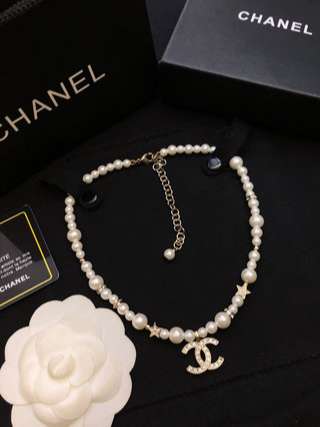 Chanel Diamond Double C Pentagram Necklace Gold For Women - Image 8