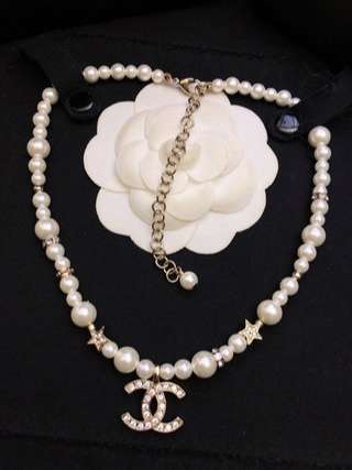 Chanel Diamond Double C Pentagram Necklace Gold For Women - Image 2