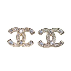 Chanel Double C Earrings Gold For Women