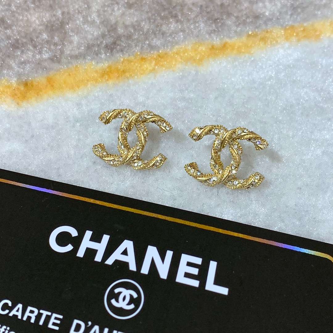 Chanel Double C Earrings Gold For Women - Image 6