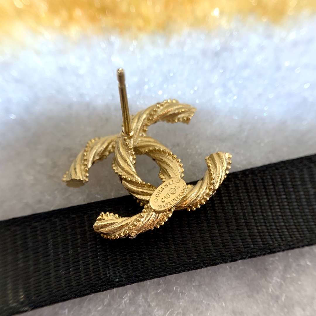 Chanel Double C Earrings Gold For Women - Image 5