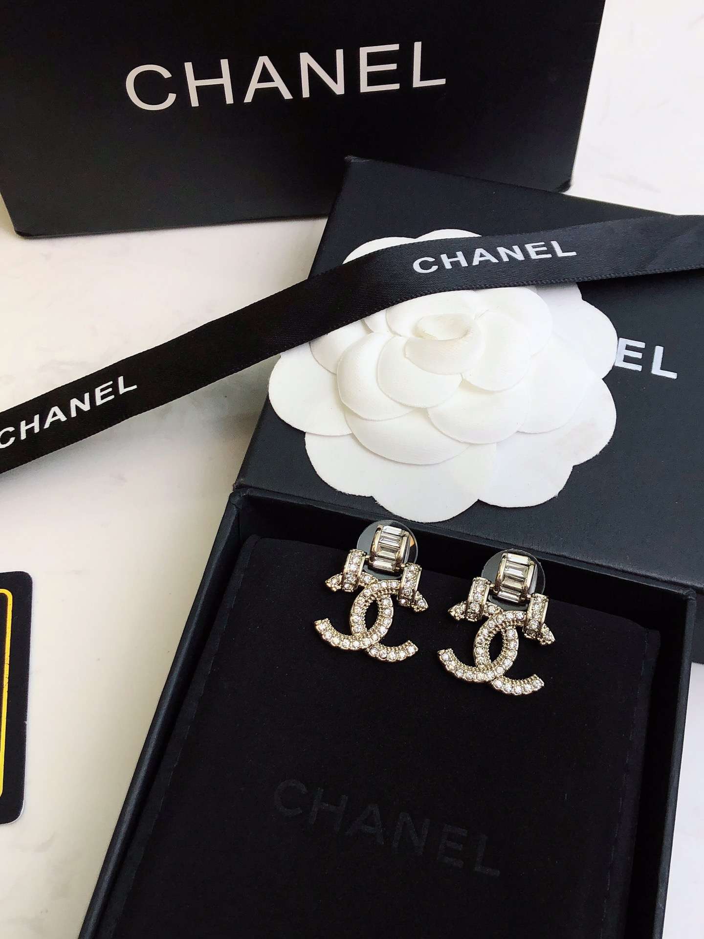 Chanel Double C Earrings Gold For Women - Image 8