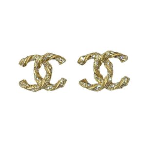 Chanel Double C Earrings Gold For Women