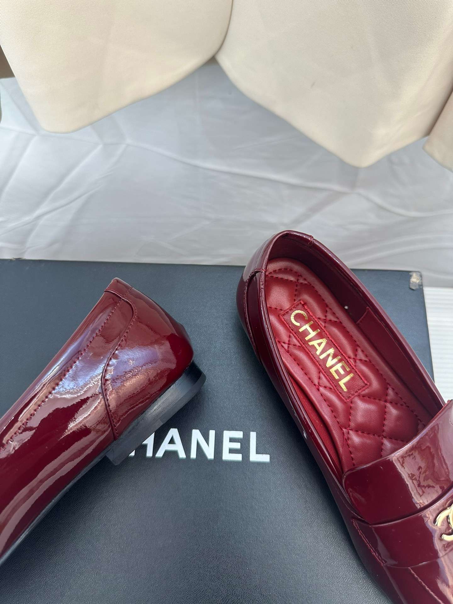 Chanel Goddess Loafers Burgundy For Women - Image 7