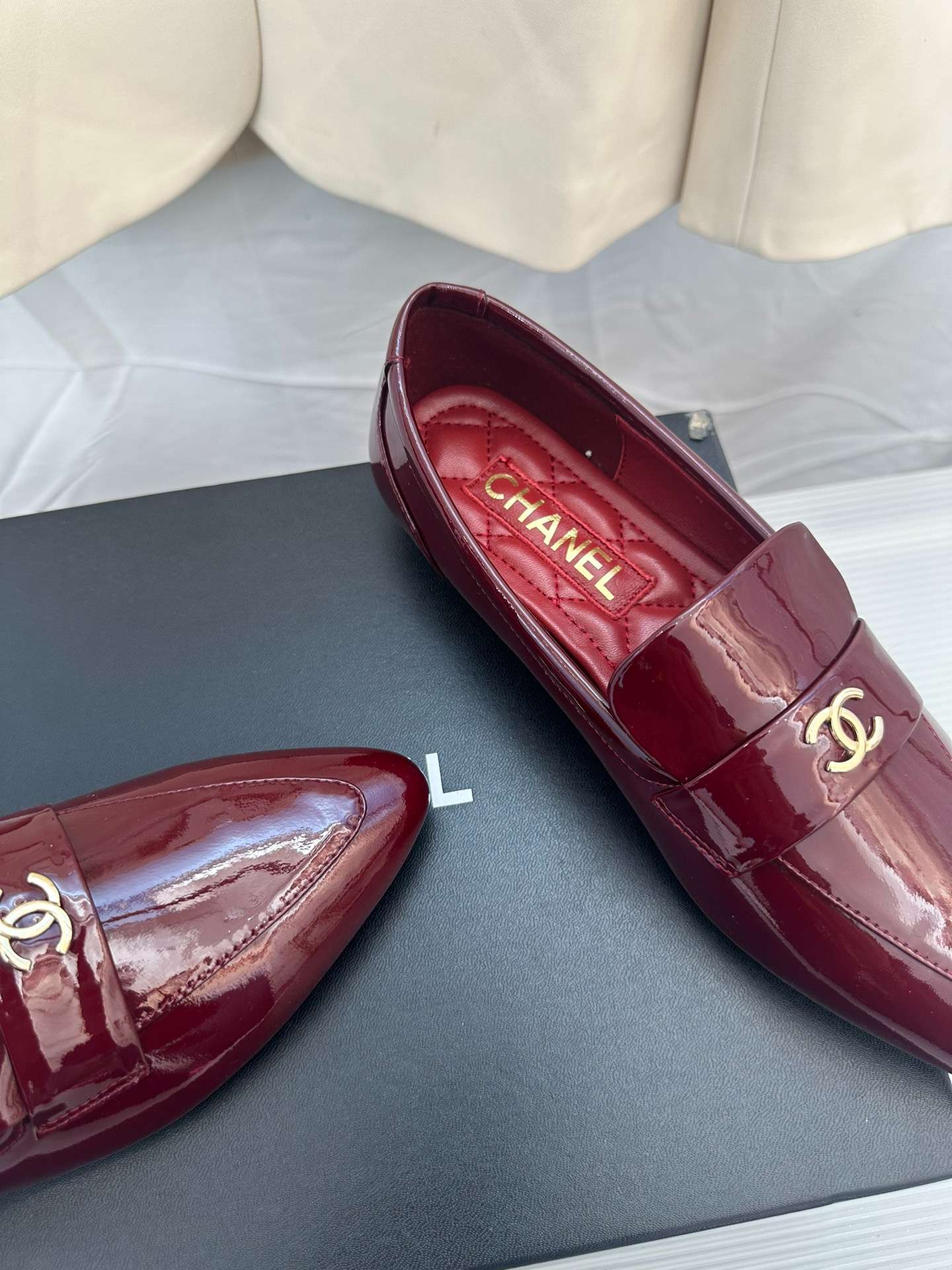 Chanel Goddess Loafers Burgundy For Women - Image 4