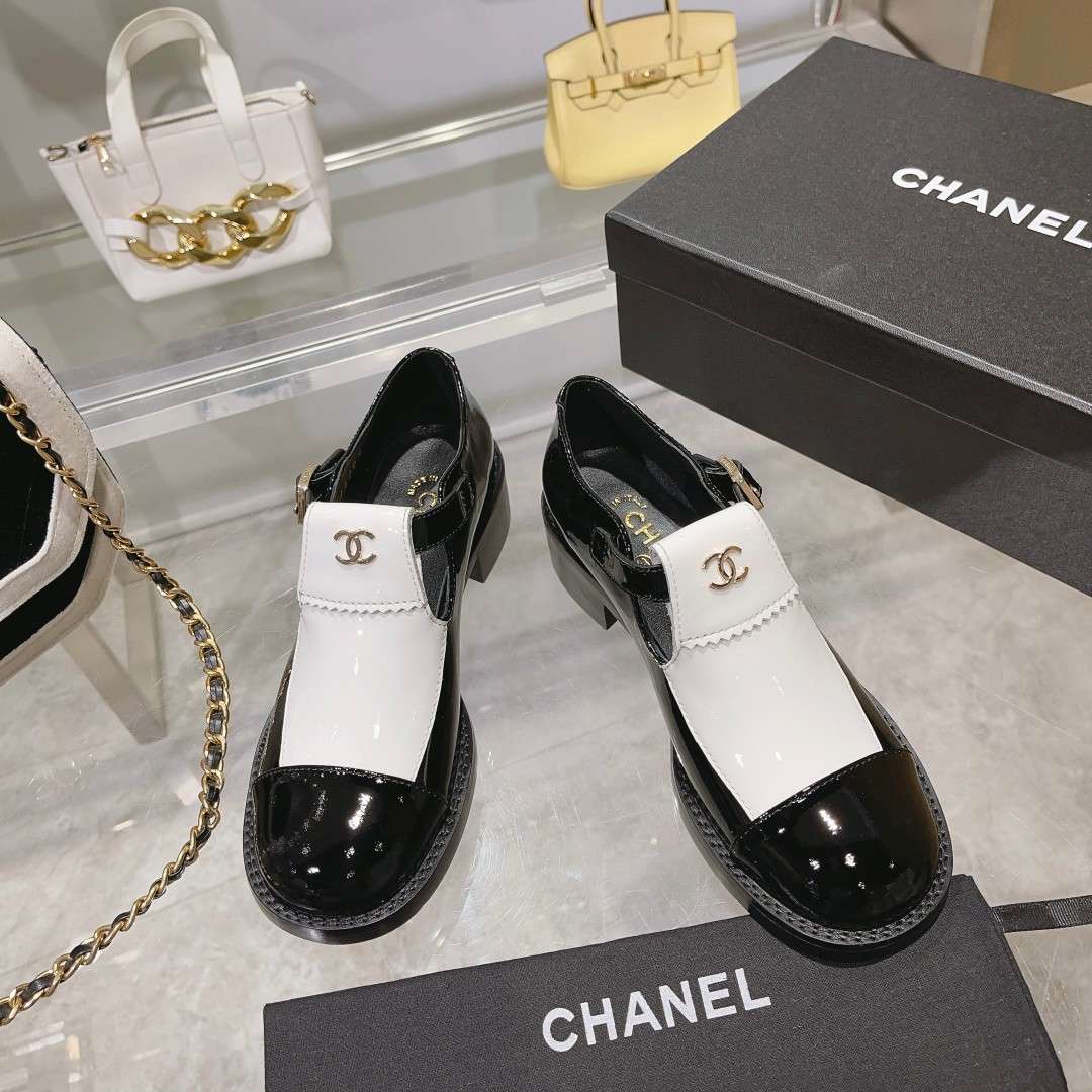 Chanel Mary Jane Loafers Hidden White For Women - Image 9