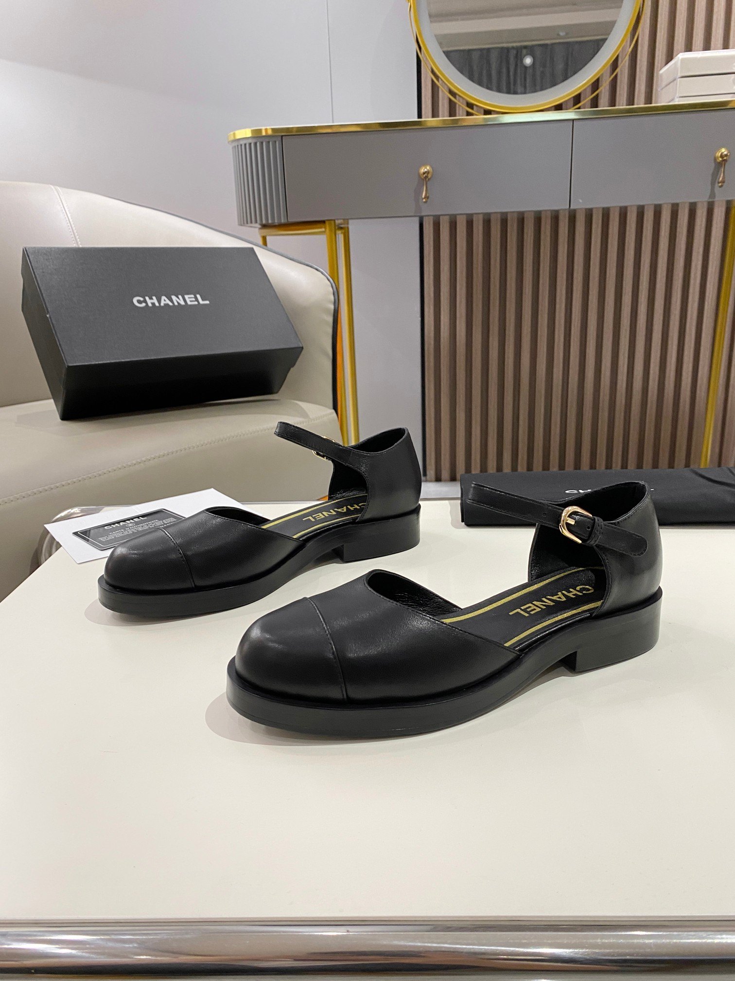 Chanel Mary Janes Black For Women - Image 7