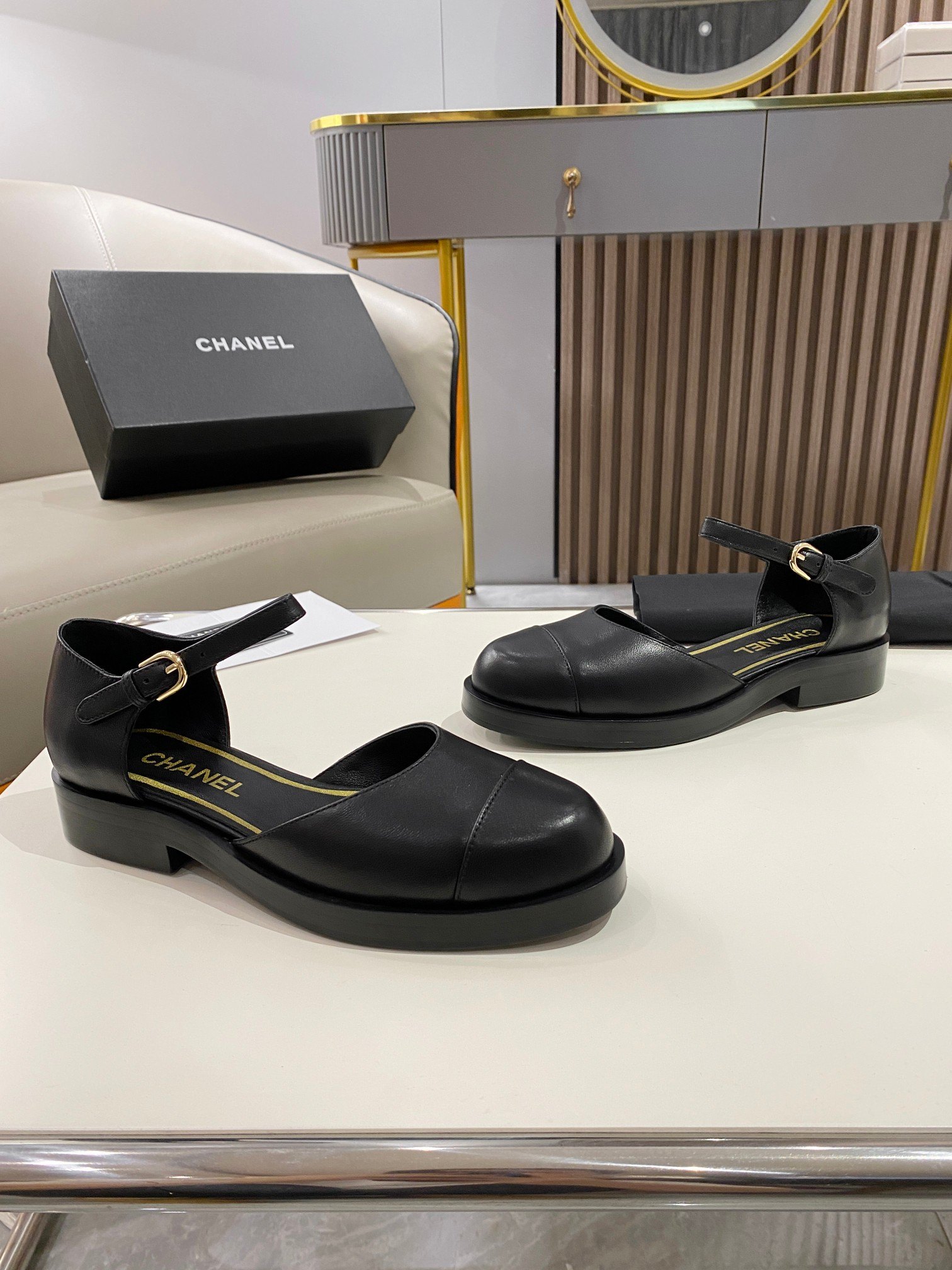 Chanel Mary Janes Black For Women - Image 6