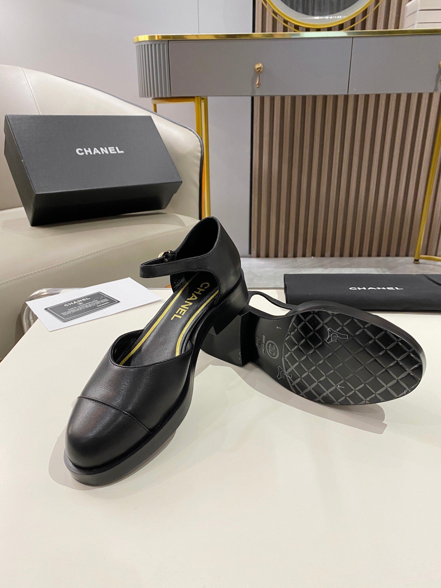 Chanel Mary Janes Black For Women - Image 2