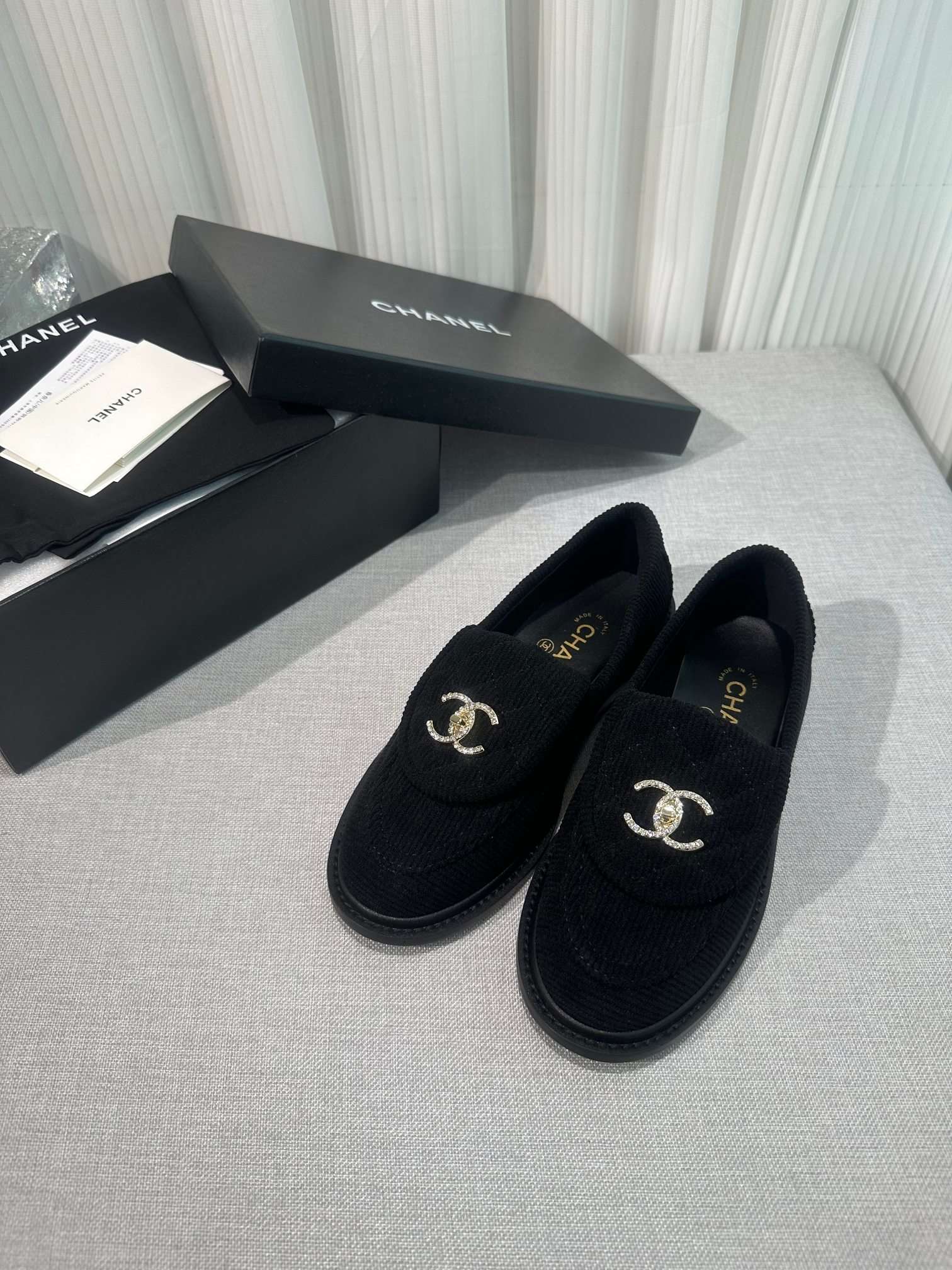 Chanel Moccasins Black For Women - Image 10