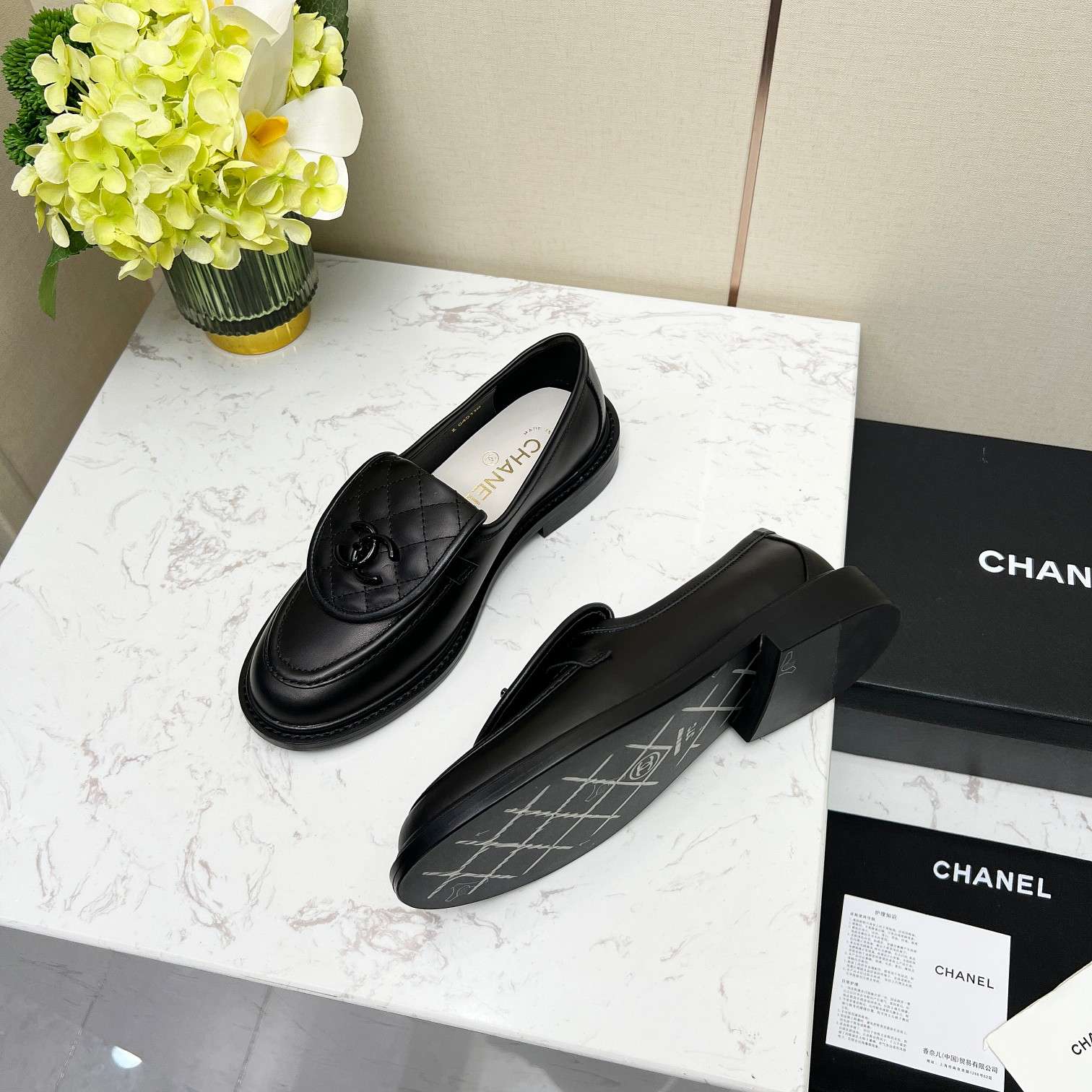 Chanel Moccasins Black For Women - Image 3