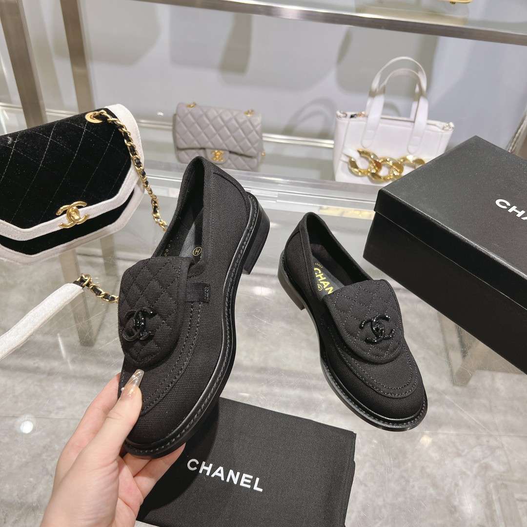 Chanel Moccasins Black For Women - Image 3