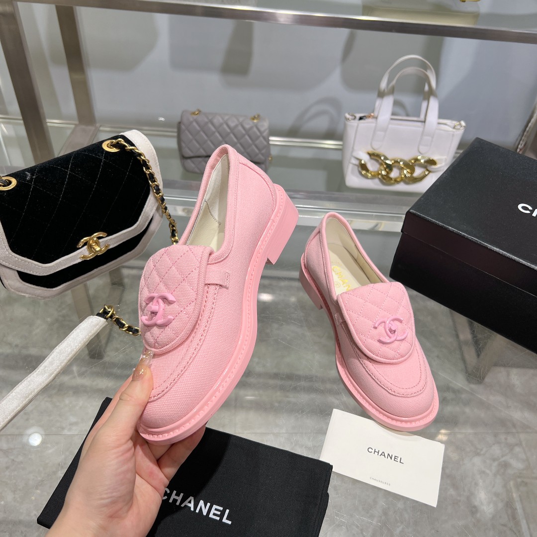 Chanel Moccasins Pink For Women - Image 3