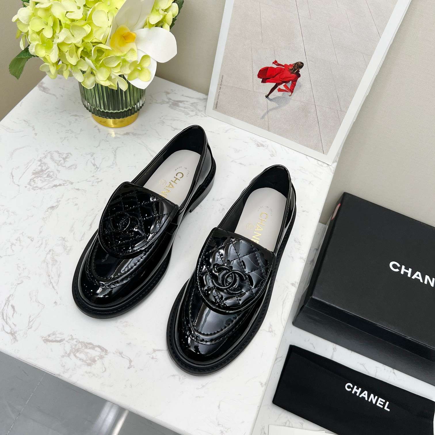 Chanel Moccasins Black For Women - Image 3