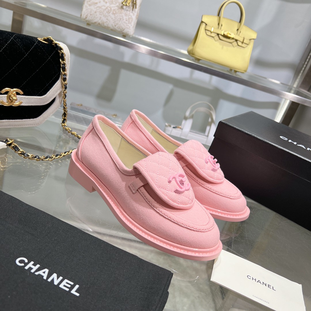 Chanel Moccasins Pink For Women - Image 4