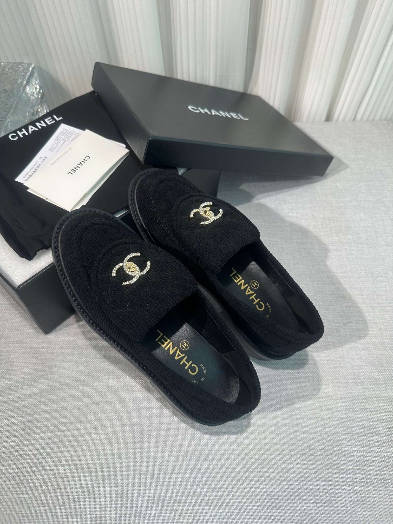 Chanel Moccasins Black For Women - Image 8