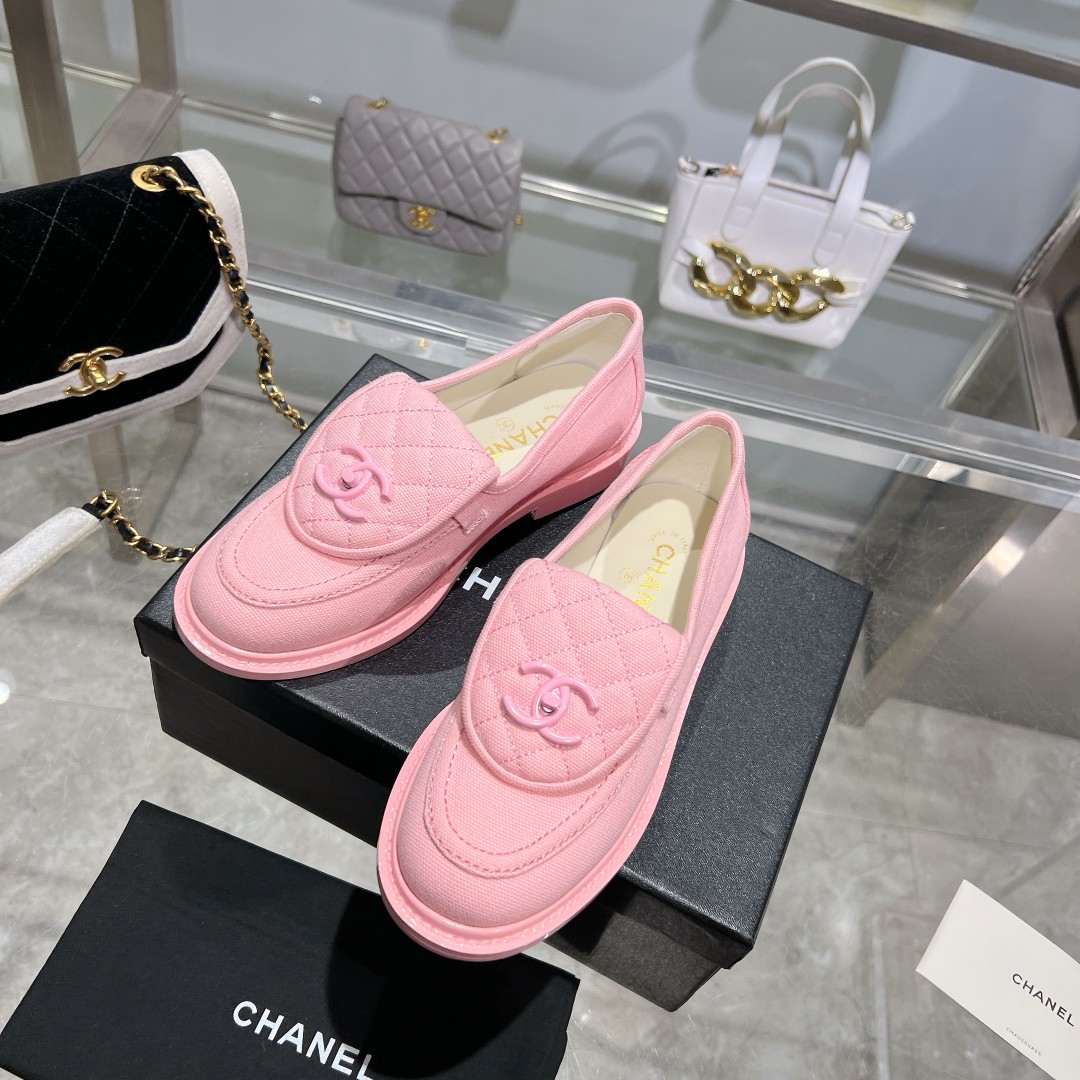 Chanel Moccasins Pink For Women - Image 5