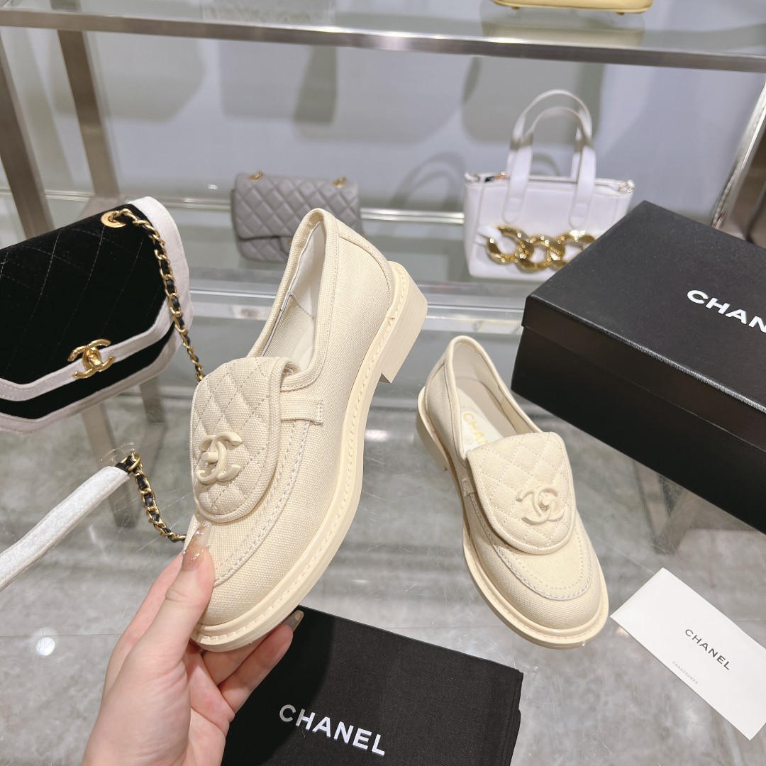 Chanel Moccasins White For Women - Image 7