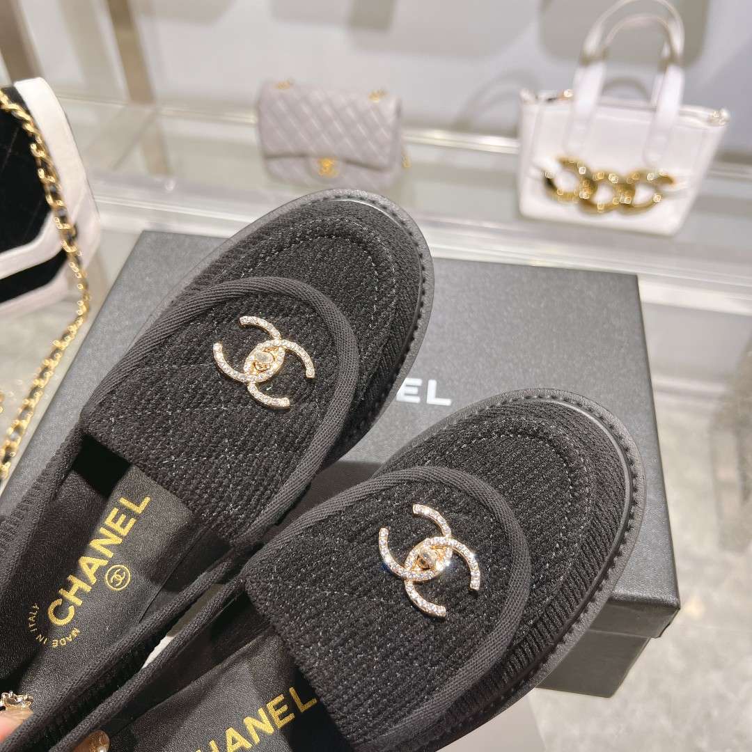 Chanel Moccasins Black For Women - Image 5