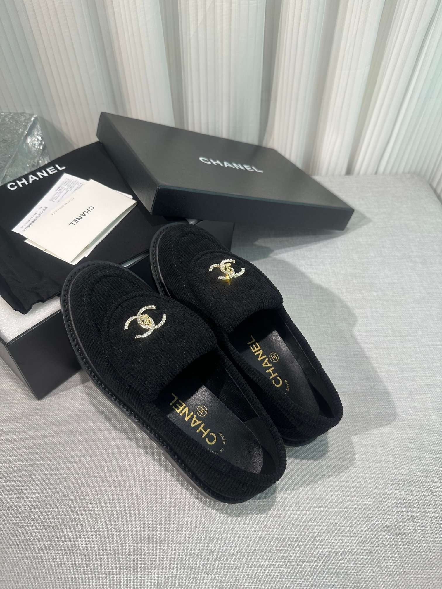 Chanel Moccasins Black For Women - Image 7