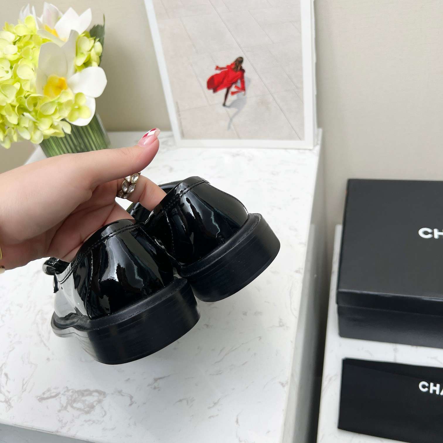 Chanel Moccasins Black For Women - Image 6