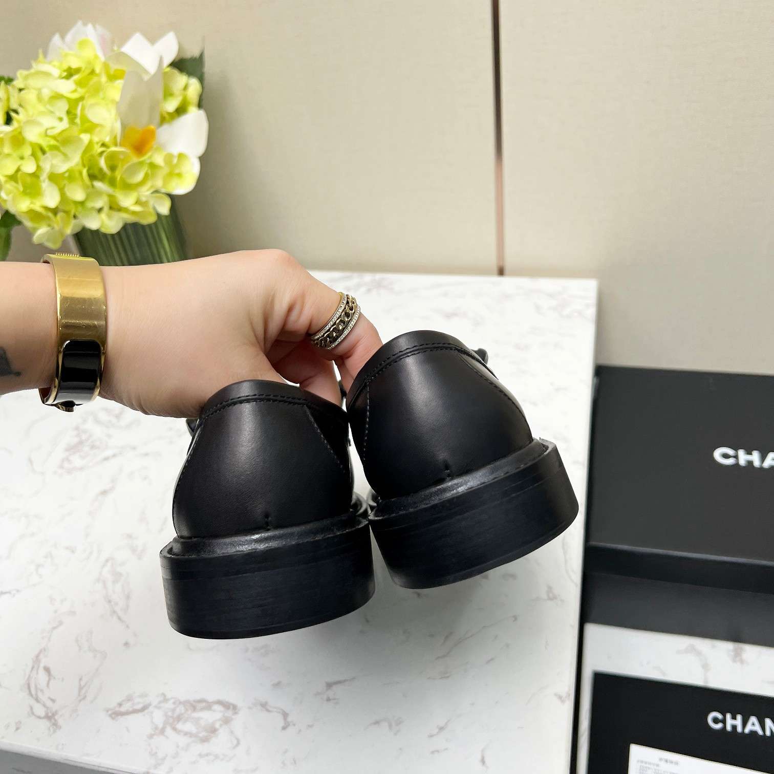 Chanel Moccasins Black For Women - Image 6