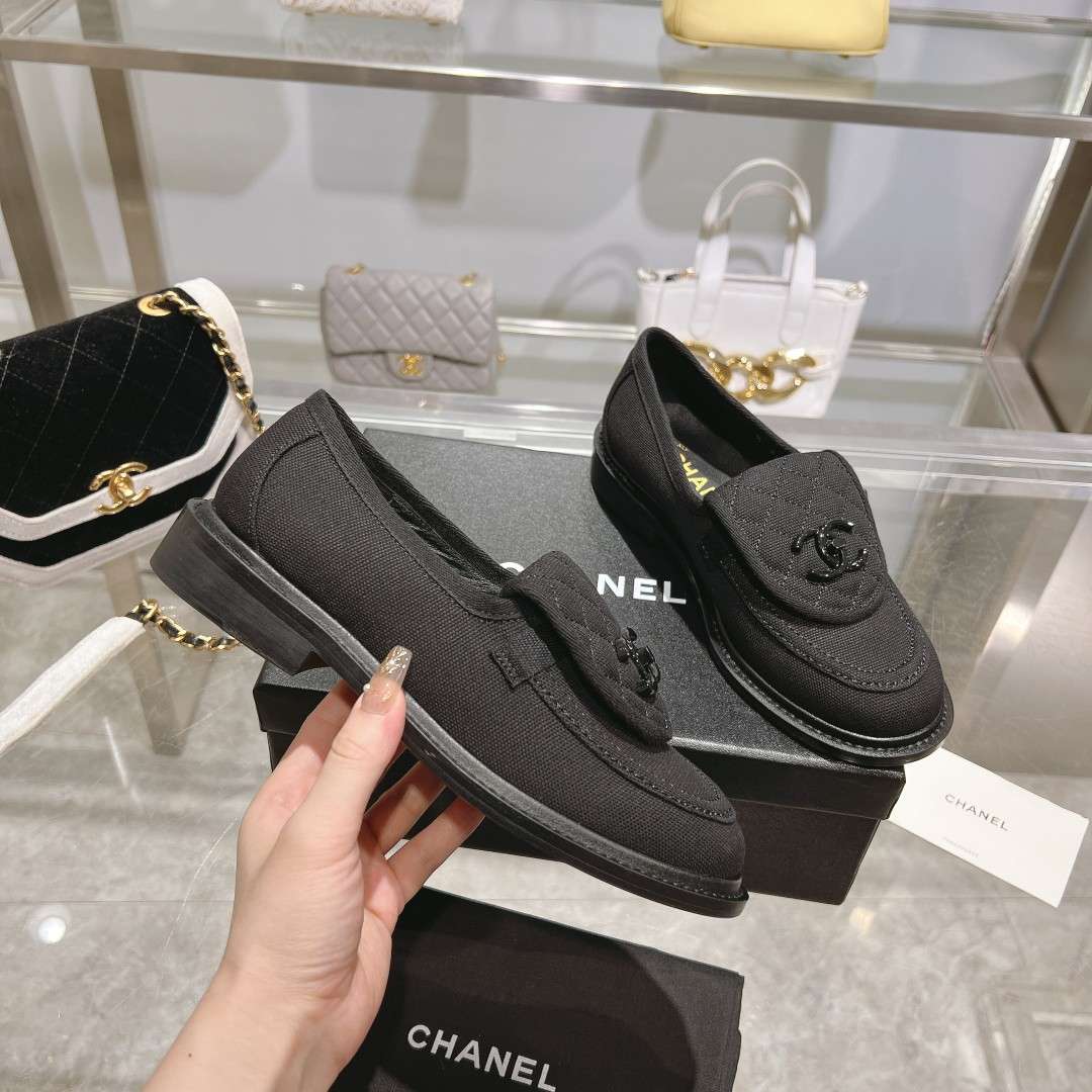 Chanel Moccasins Black For Women - Image 6