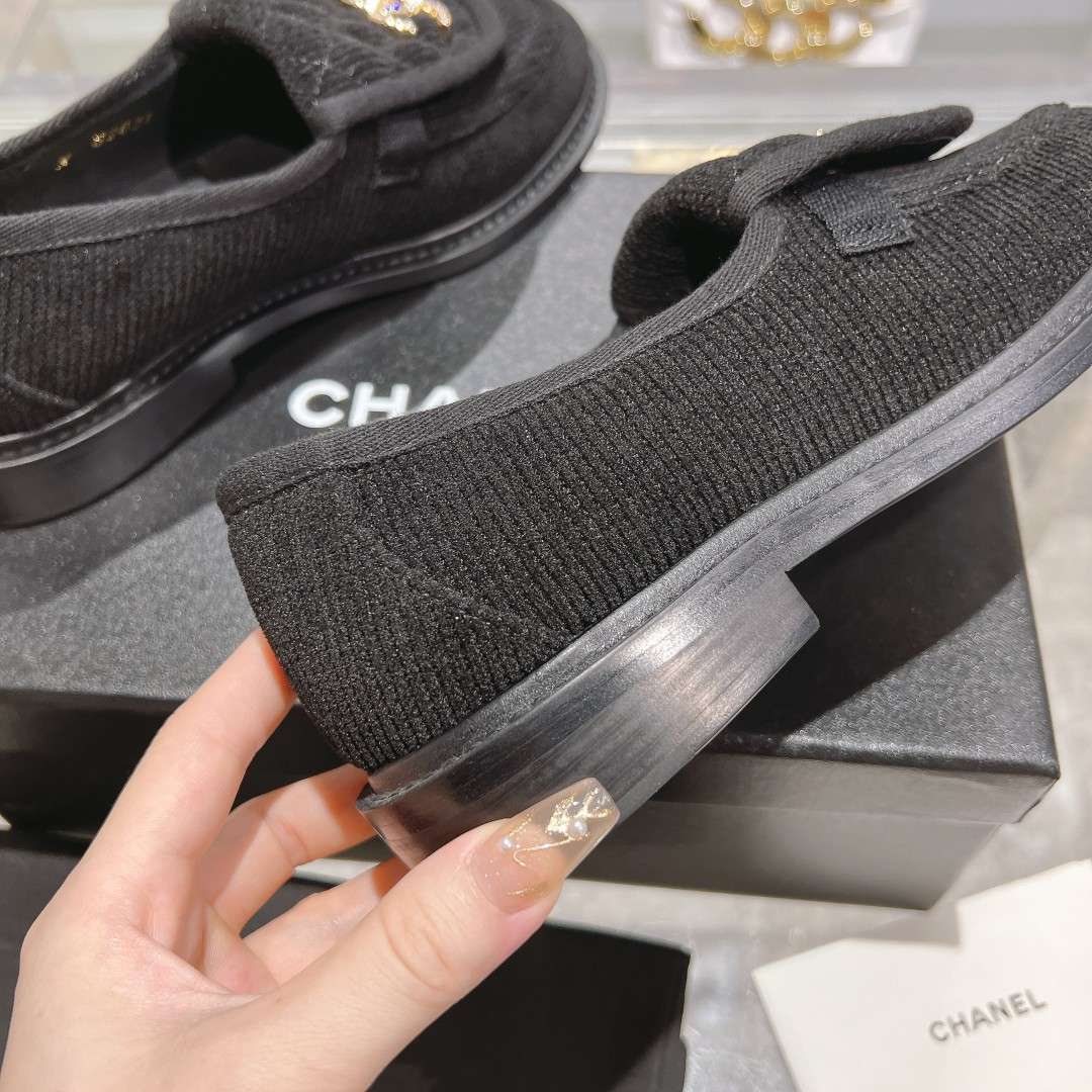 Chanel Moccasins Black For Women - Image 6