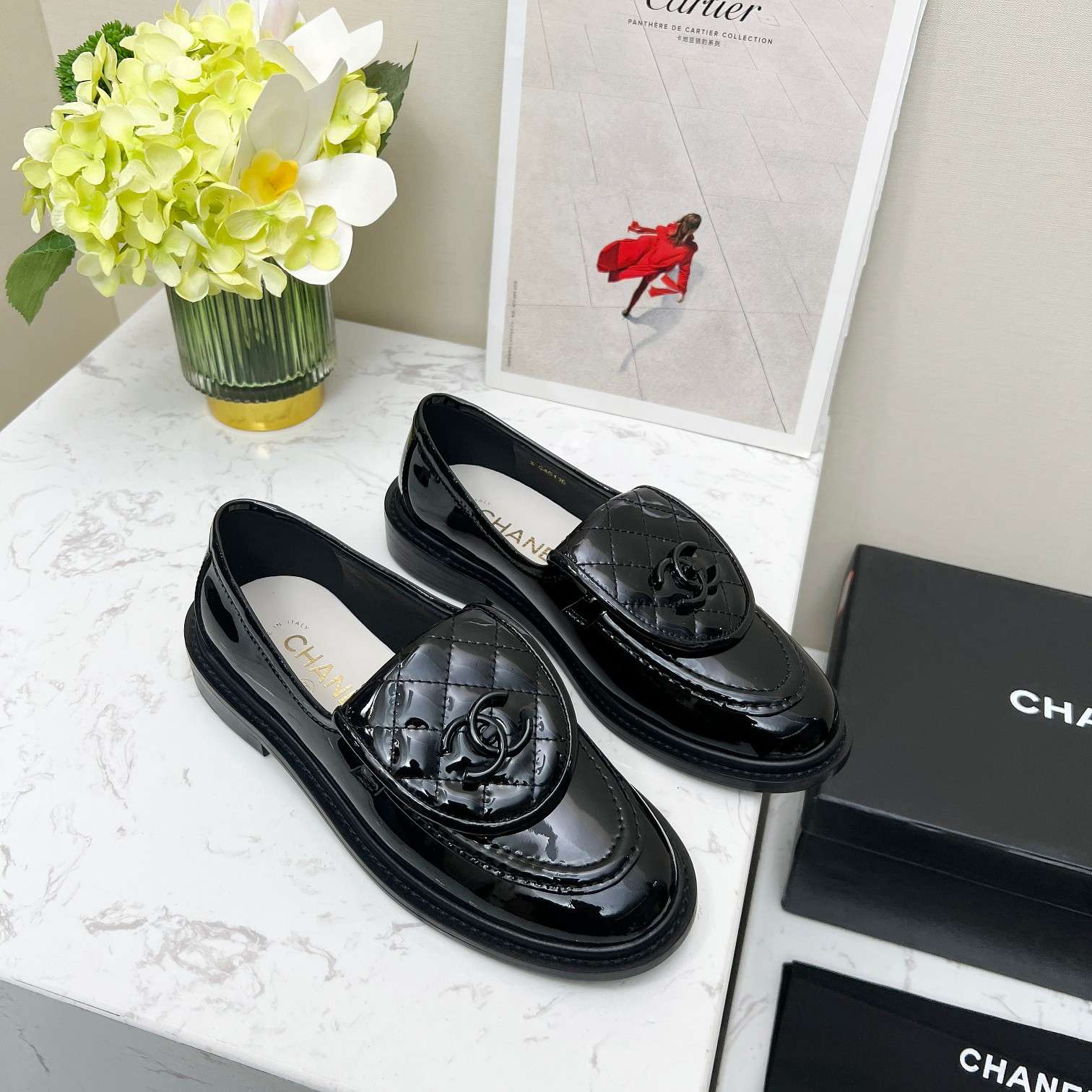 Chanel Moccasins Black For Women - Image 7