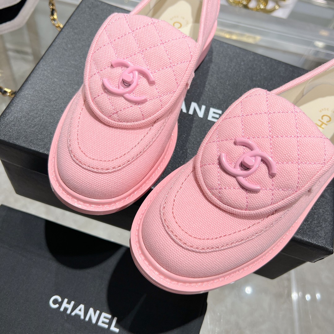 Chanel Moccasins Pink For Women - Image 8