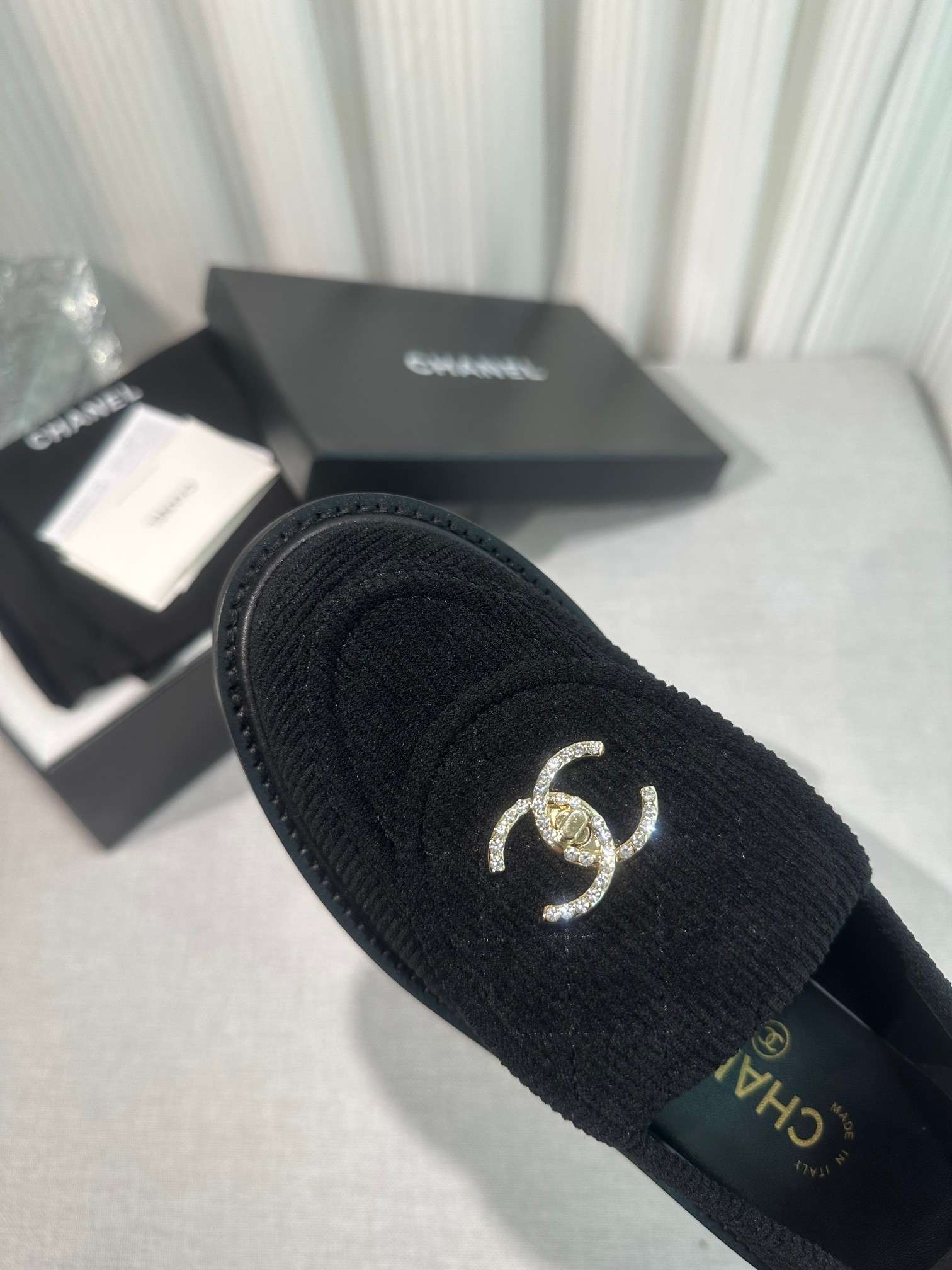 Chanel Moccasins Black For Women - Image 4