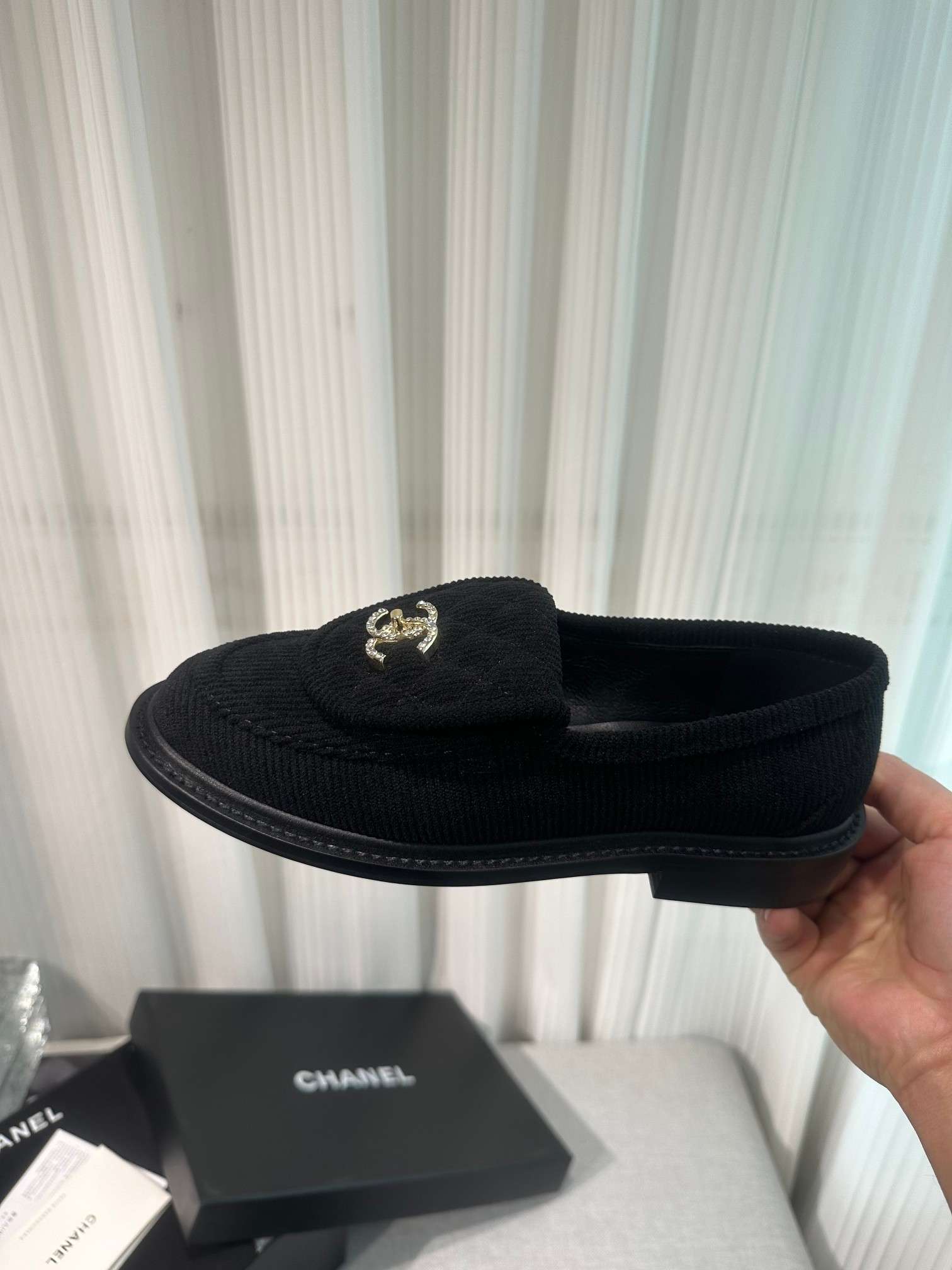 Chanel Moccasins Black For Women - Image 3