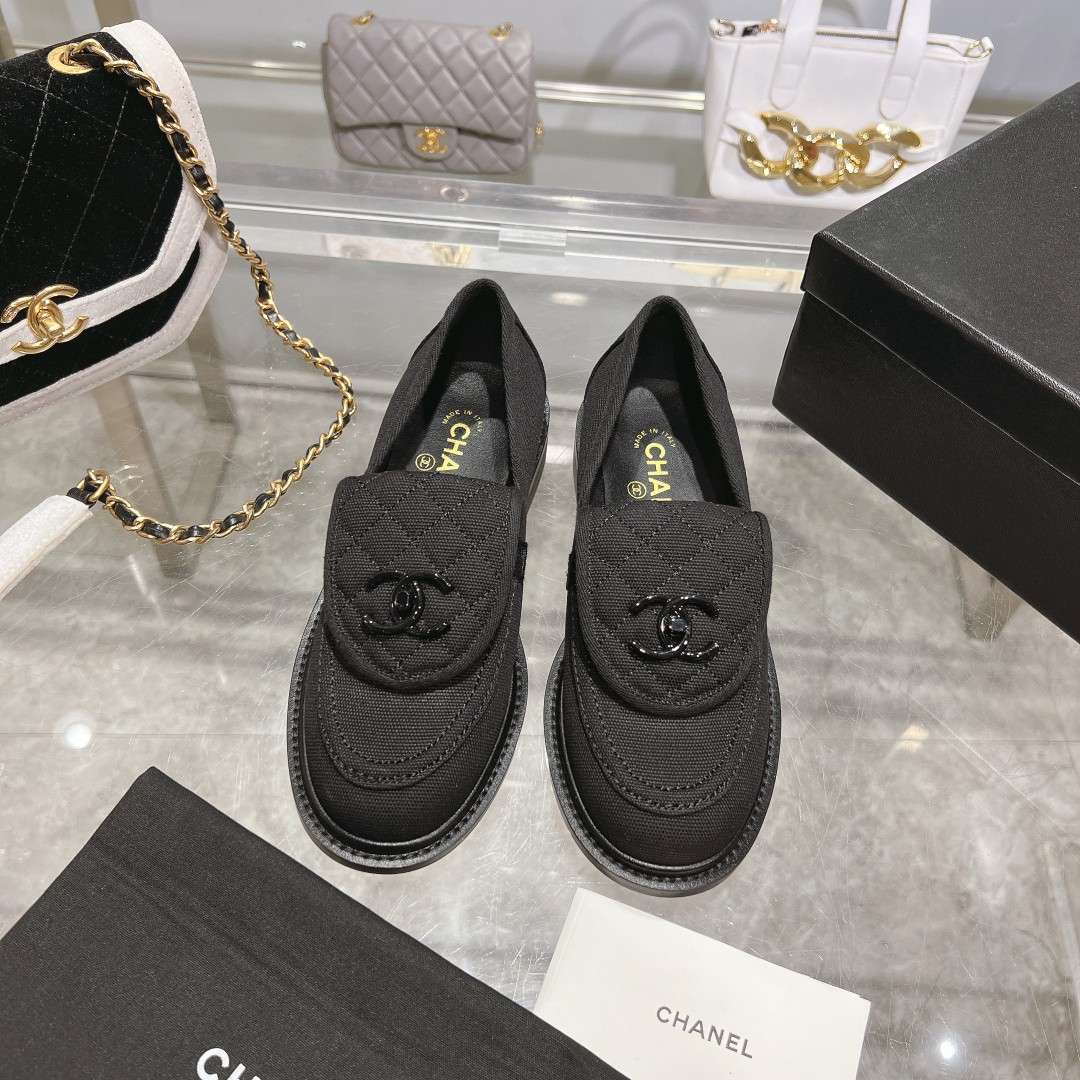 Chanel Moccasins Black For Women - Image 10