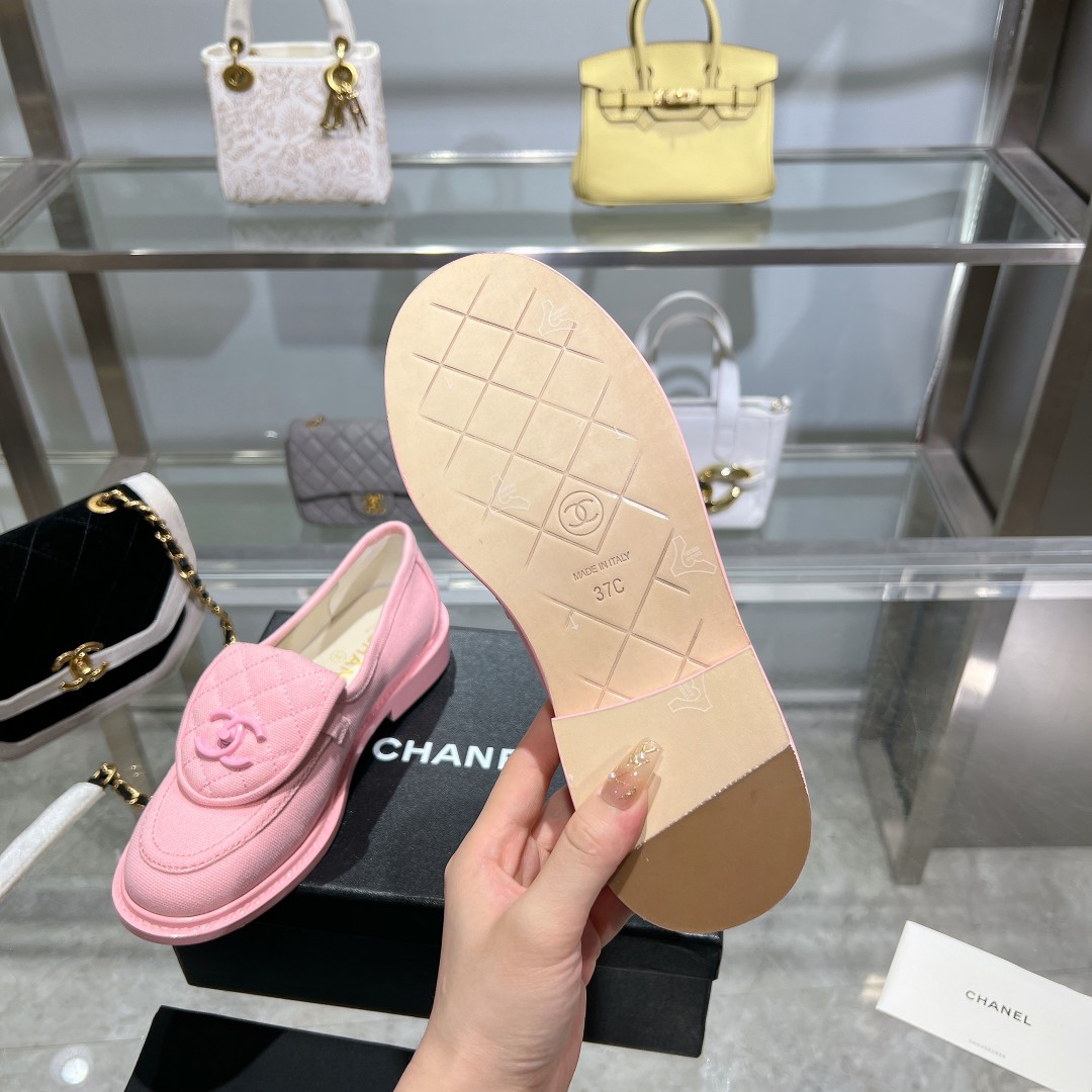 Chanel Moccasins Pink For Women - Image 10