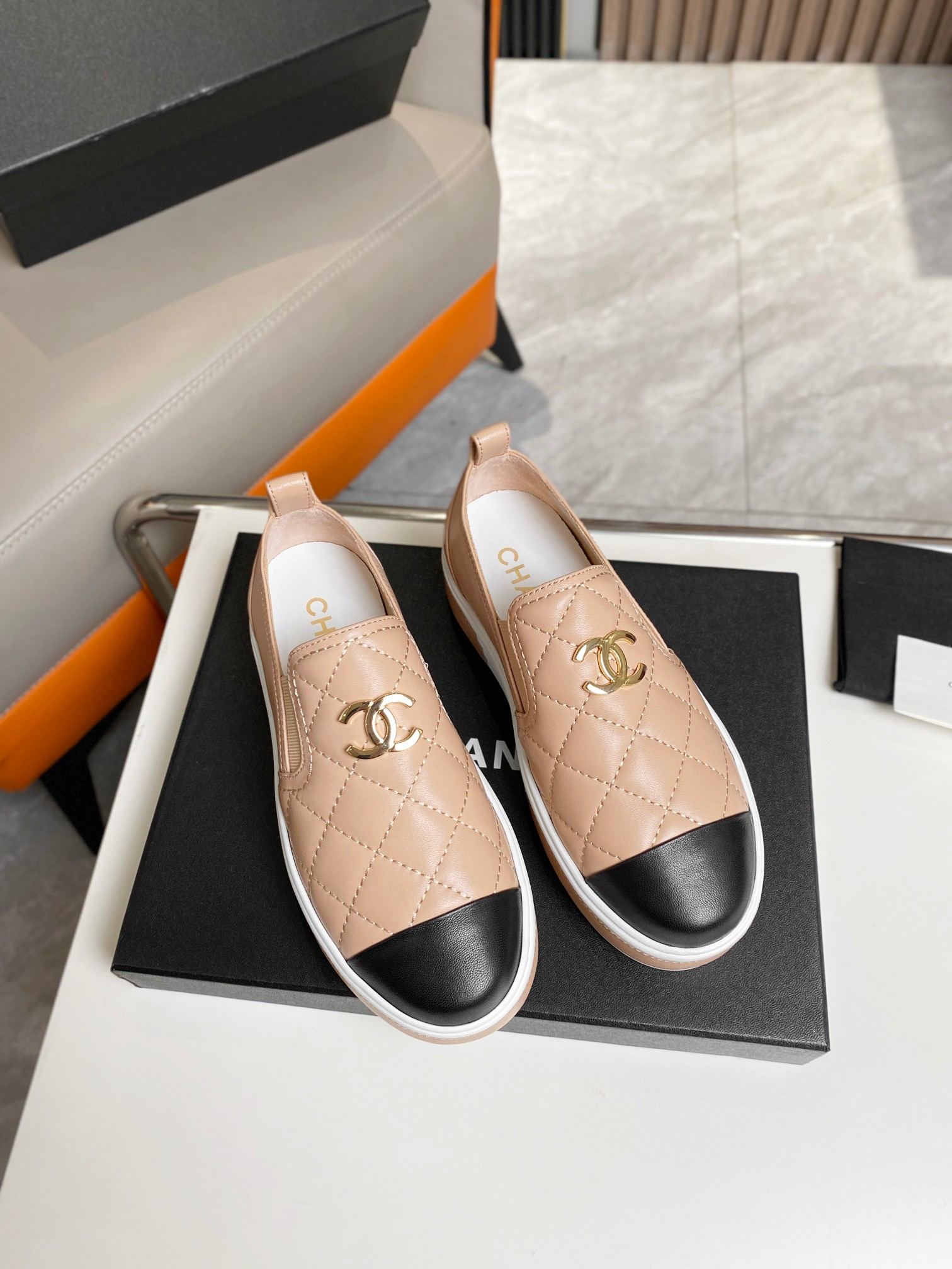 Chanel Platform Casual Style Plain Brown For Women - Image 7